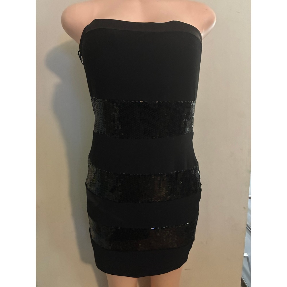 ANA Brand Strapless Dress Women Y2K Sequin Mini Bodycon